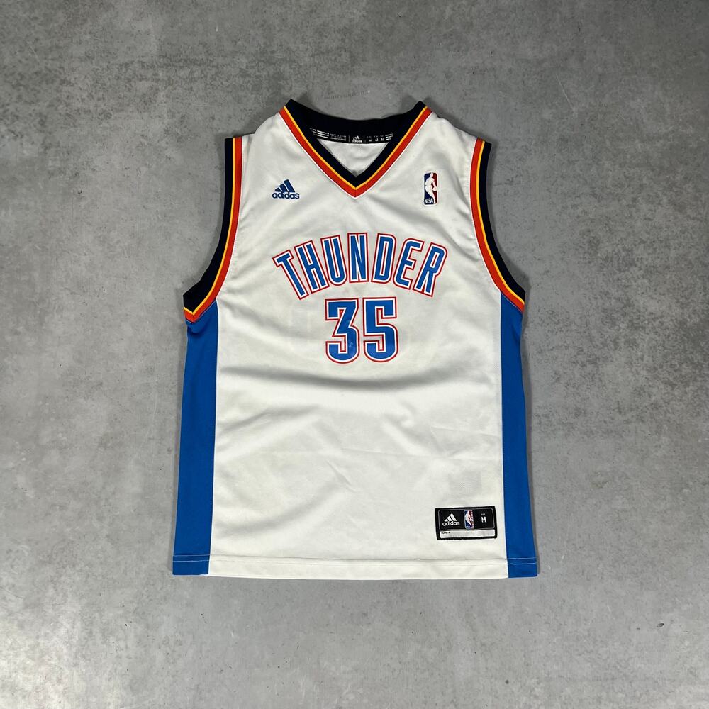 Adidas Kevin Durant Oklahoma City OKC Thunder Jersey Youth Medium White 35